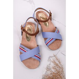Modré nízké sandály 1192201