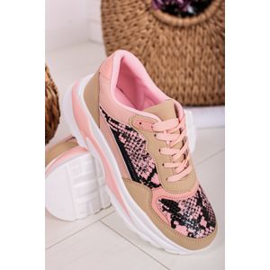 Růžovo-béžové chunky sneakers tenisky Siera