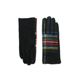 Černé kárované rukavice Scotland