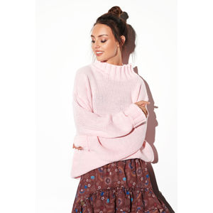 Světle růžový pulovr LS265