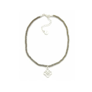 Šedo-stříbrný náhrdelník Indrani