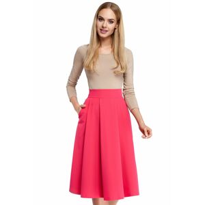 Růžová midi sukně MOE 302