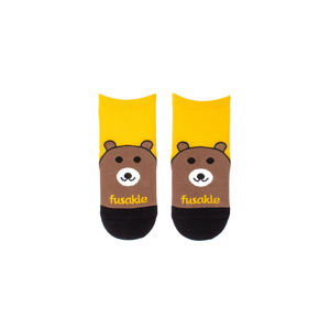 Žluto-hnědé kotníkové ponožky Teddy Bear