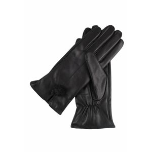 Černé kožené rukavice SRE0356