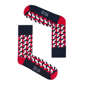 Unisex červeno-modré ponožky Spox Sox 3D