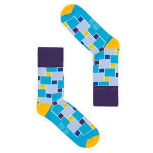 Unisex modro-žluté ponožky Spox Sox Abstraction