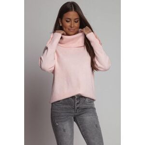 Světle růžový oversized pulovr Jana