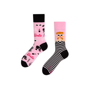 Růžovo-černé ponožky Barbie